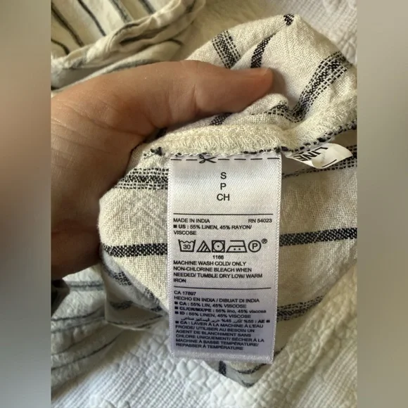 Old Navy Linen Blend Cuff Sleeve Women’s Dress Size Small - Picture 5 of 6